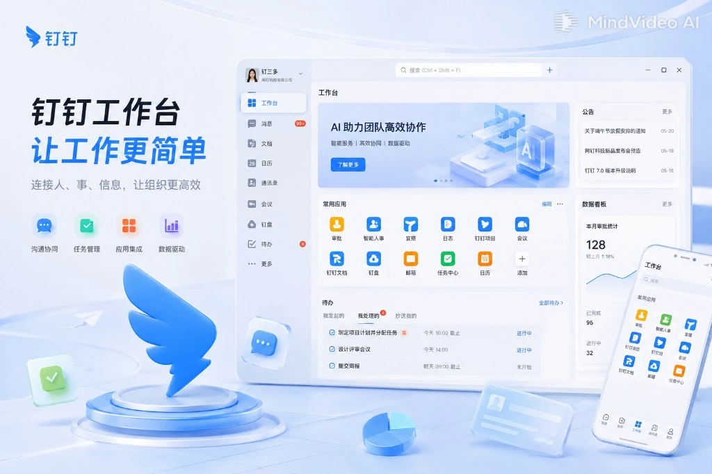 钉钉网页版邮件投递与收件箱统一查看界面截图